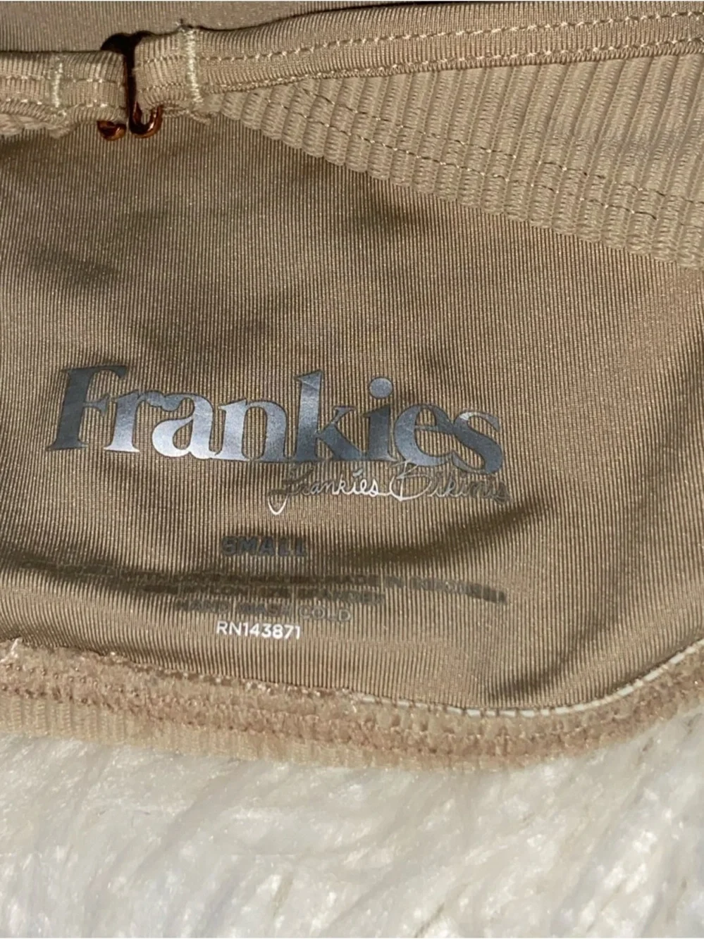 Frankie's Bikinis Two-Piece Bikini Set - Beige, new no tags